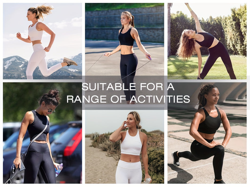 Women's Racerback Sports Tank Top - Athletic Built-in Bra Crop Vest For Running And Yoga, Sleeveless Workout Active Wear
