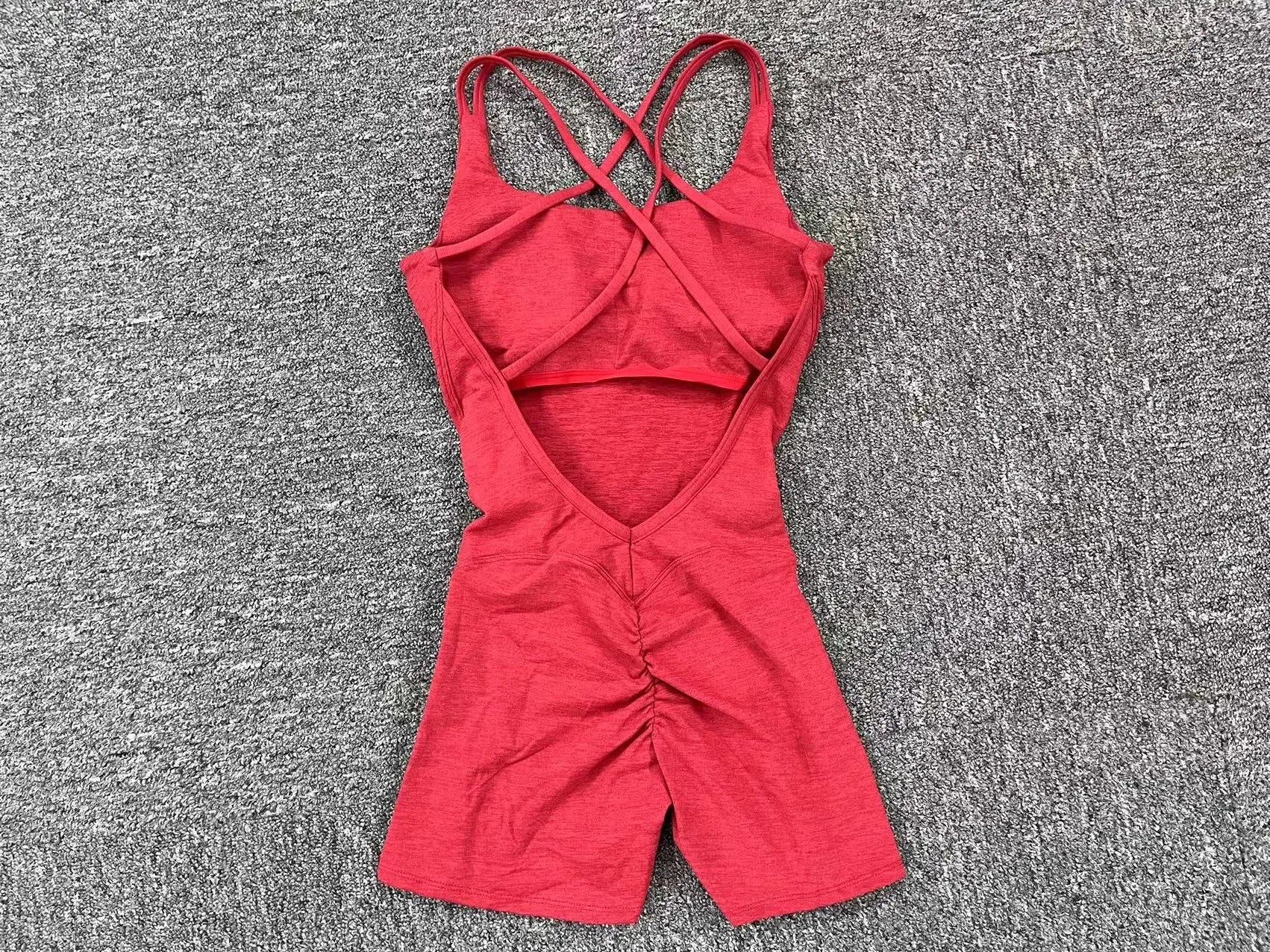 Padded Active Wear Gym Yoga Bodysuit Women Fitness Clothing Women Workout Female Sports Outfit Suits Exercise Jumpsuit