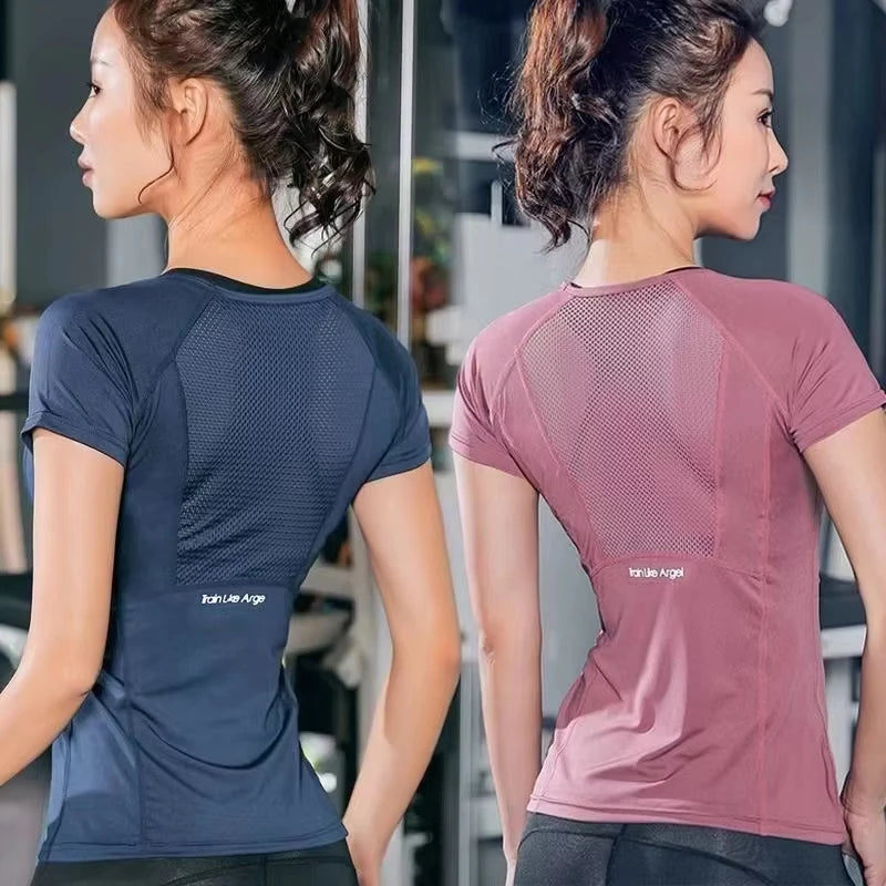 Outdoor Sports Shirt Sportswear Yoga Wear Women's Sports T-Shirt Fitness Clothes Running Yoga Top Female Workout Tops T-shirt