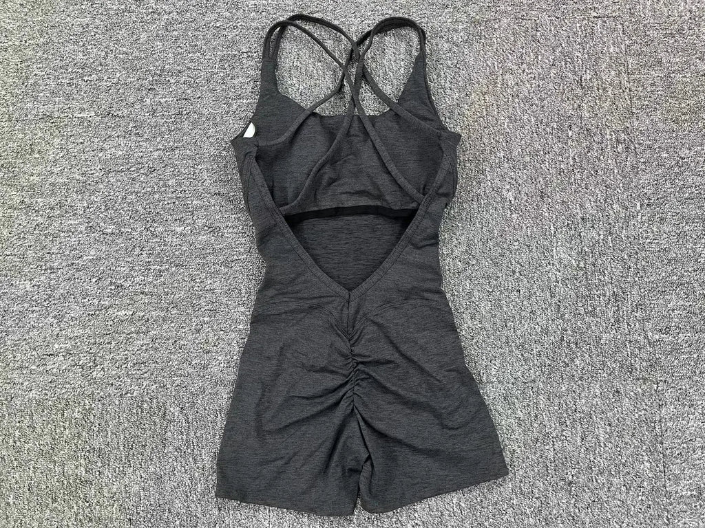 Padded Active Wear Gym Yoga Bodysuit Women Fitness Clothing Women Workout Female Sports Outfit Suits Exercise Jumpsuit