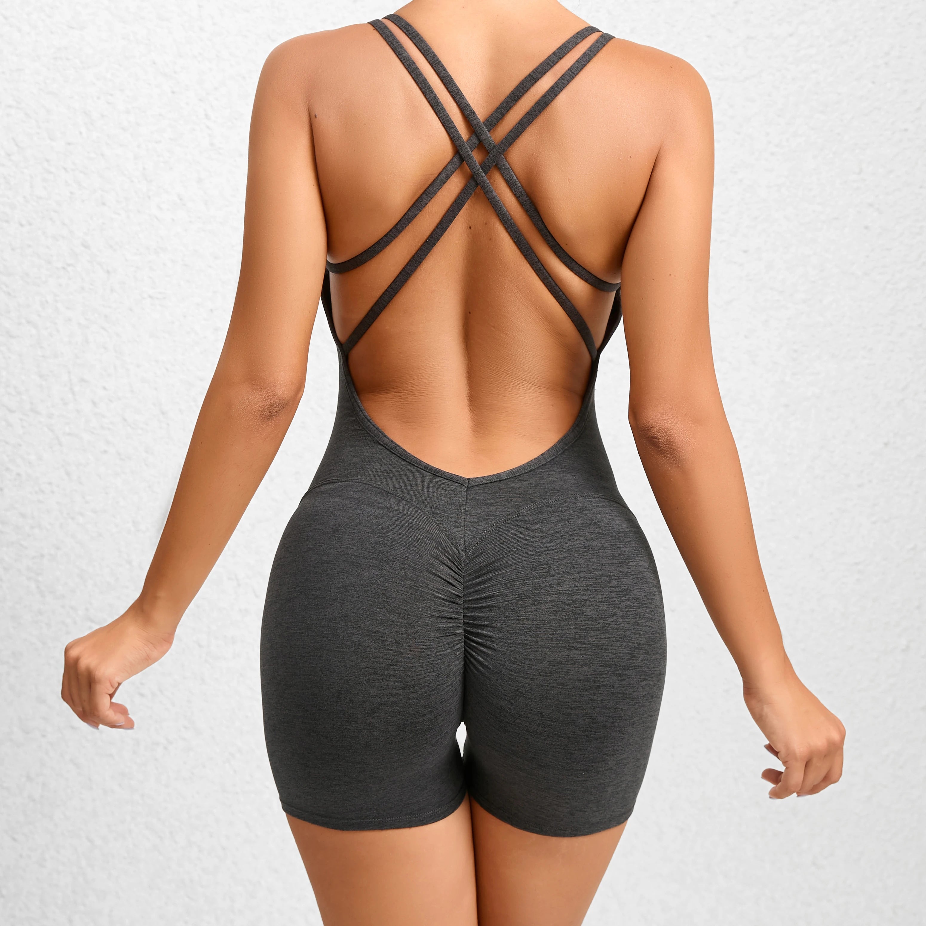 Padded Active Wear Gym Yoga Bodysuit Women Fitness Clothing Women Workout Female Sports Outfit Suits Exercise Jumpsuit
