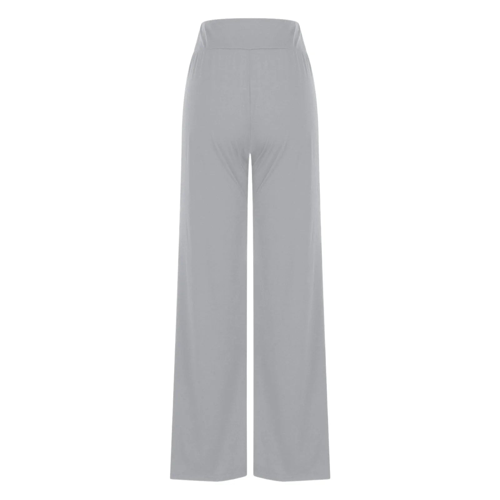 Activewear Women Wide Leg Pants Casual Cotton Yoga Pants With Pockets High Waist Drawstring Baggy Sweatpants Flare Leggings