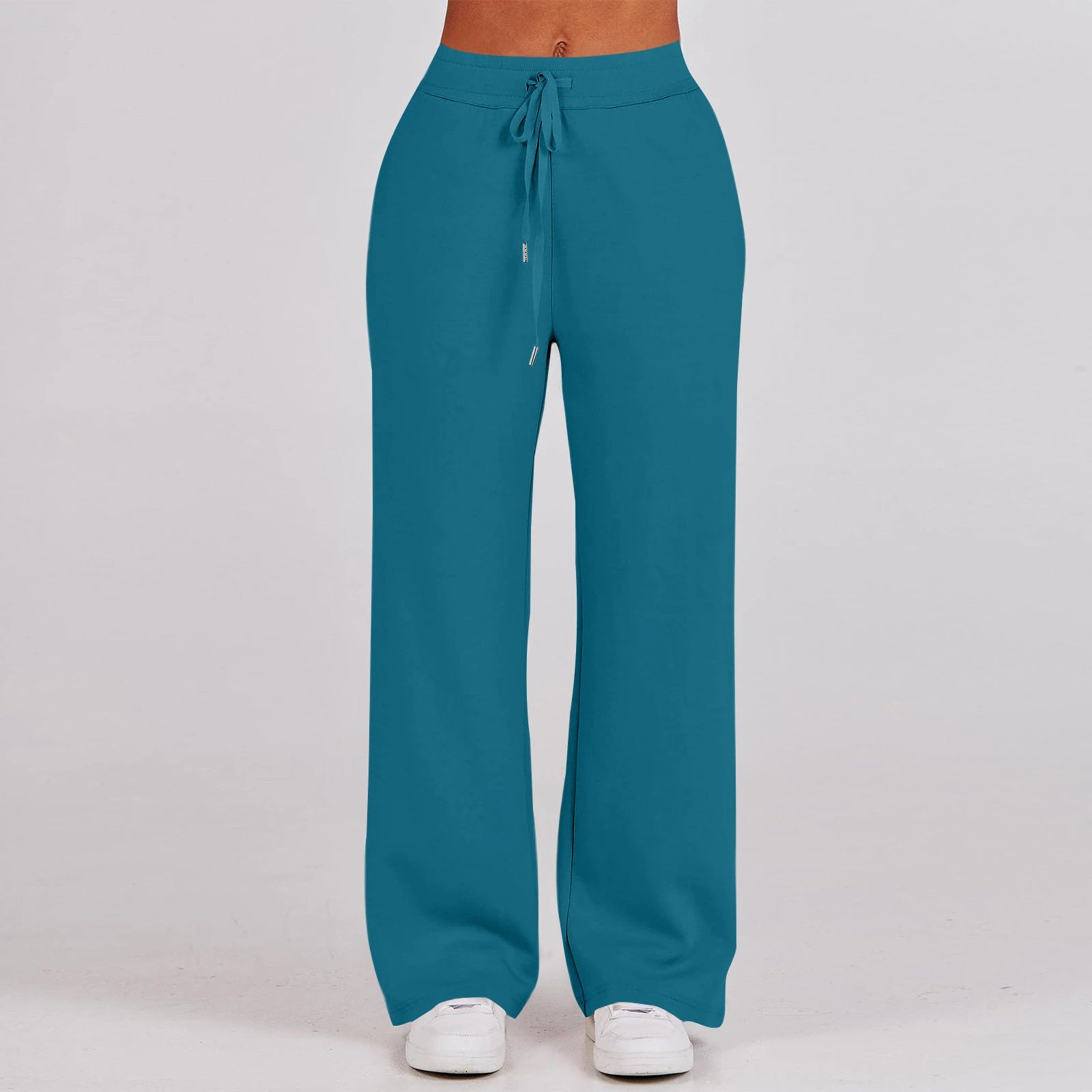 Active Fashion Women Two Piece Set Half Zip Collar Sweatshirt Popular Wide Leg Pants Pocket Design Comfy Lounge Sports Outfit