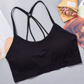 Sports underwear Women Yoga Fitness Seamless Crop Top Wide Letter Straps Comfortable Workout Activewear