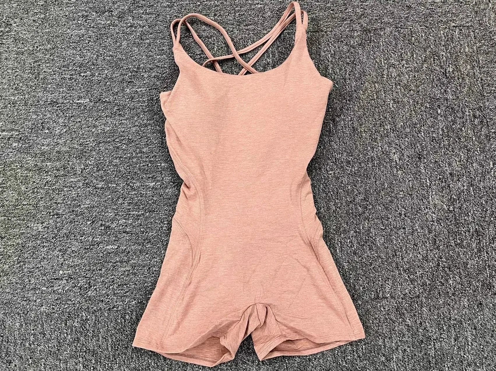 Padded Active Wear Gym Yoga Bodysuit Women Fitness Clothing Women Workout Female Sports Outfit Suits Exercise Jumpsuit
