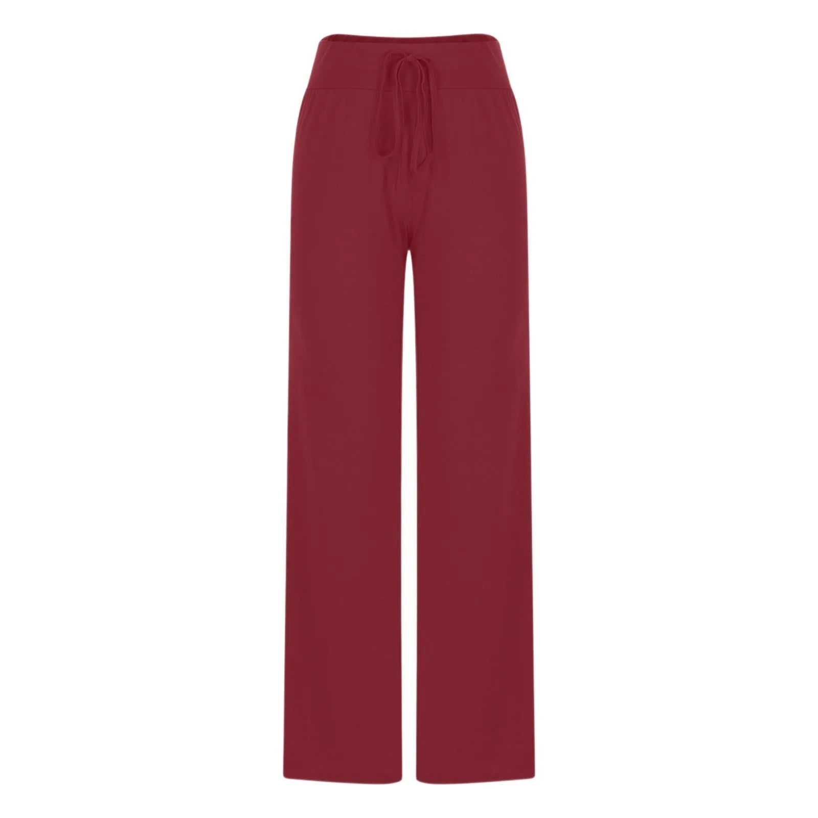 Activewear Women Wide Leg Pants Casual Cotton Yoga Pants With Pockets High Waist Drawstring Baggy Sweatpants Flare Leggings